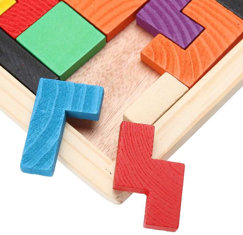 Mainan Puzzle Tangram Tetris MultiColor